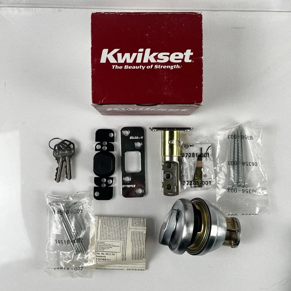 Kwikset 780 26D Deadbolt Single Cylinder Satin Chrome Smart Key NOS Year 2009